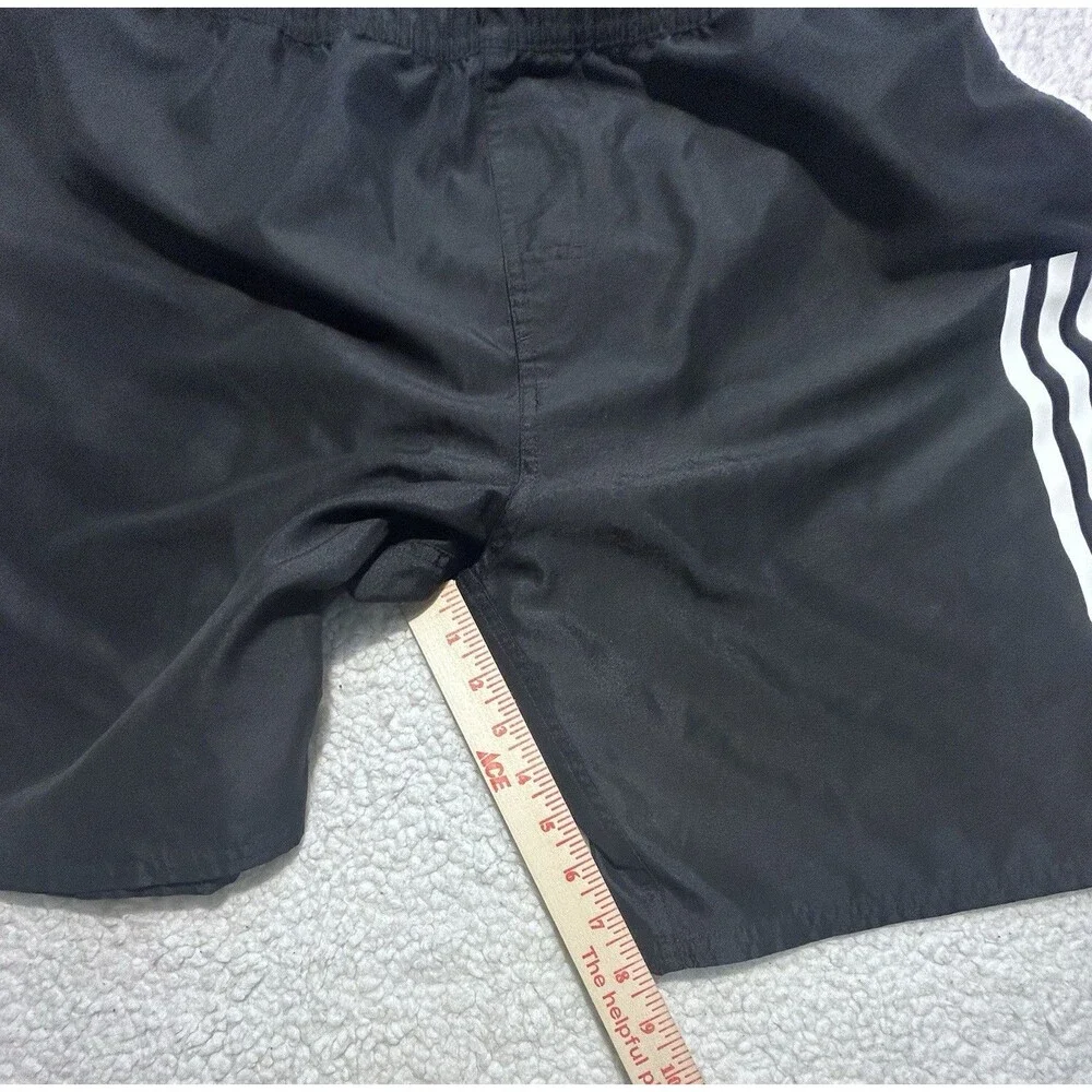 Adidas Mens Black Swim Trunks Shorts Mesh Liner Size XL Three Stripes Vietnam